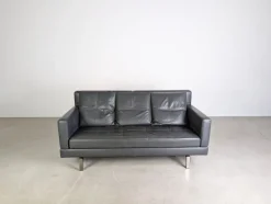 Pamono Two-Seater Sofa in Leather by Amberg for Brühl Outlet