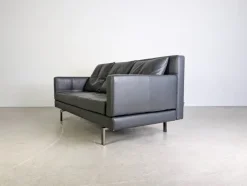 Pamono Two-Seater Sofa in Leather by Amberg for Brühl Outlet