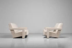 Pamono Utrecht Lounge Set attributed to Gerrit Thomas Rietveld for Metz & Co., 1950s, Set of 3 Outlet