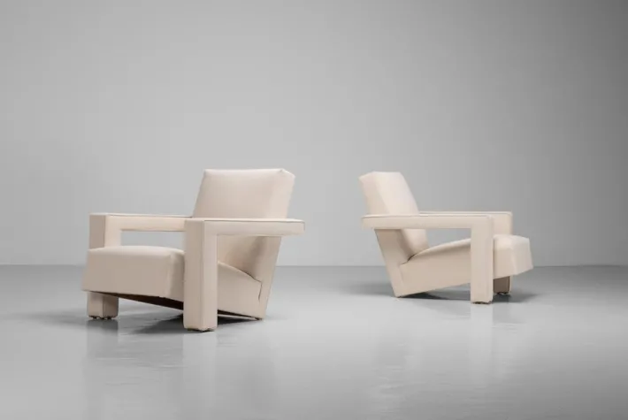 Pamono Utrecht Lounge Set attributed to Gerrit Thomas Rietveld for Metz & Co., 1950s, Set of 3 Outlet