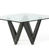 Pamono Vega Dining Table in Black Slate and Glass Design by Joaquín Moll for Meddel Clearance