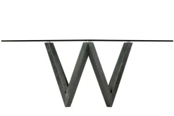 Pamono Vega Dining Table in Black Slate and Glass Design by Joaquín Moll for Meddel Clearance