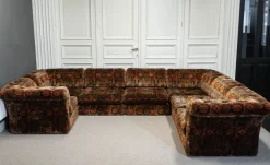 Pamono Velvet Sectional Sofa, Sweden, 1970s, Set of 7 Best