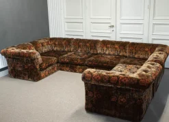 Pamono Velvet Sectional Sofa, Sweden, 1970s, Set of 7 Best