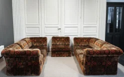 Pamono Velvet Sectional Sofa, Sweden, 1970s, Set of 7 Best