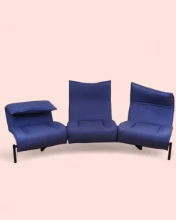 Pamono Veranda Modular 3-Seater Sofa attributed to Vico Magistretti for Cassina, 1980s, Set of 3 Best