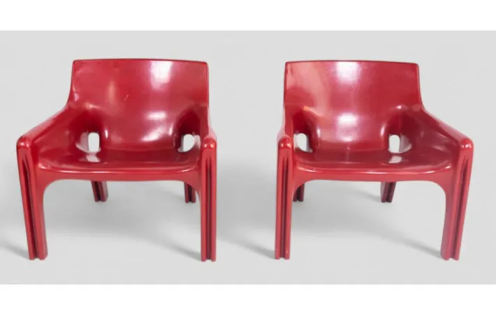 Pamono Vicario Armchairs by Vico Magistretti for Artemide, 1970s Best