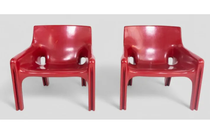 Pamono Vicario Armchairs by Vico Magistretti for Artemide, 1970s Best