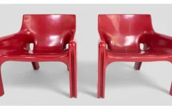 Pamono Vicario Armchairs by Vico Magistretti for Artemide, 1970s Best