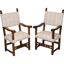 Pamono Victorian Armchairs with Carved Wood Detail, Set of 2 Hot