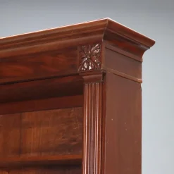 Pamono Victorian Bookcase Mahogany with Carvings, Italy, 19th Century Best