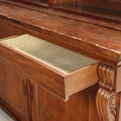 Pamono Victorian Bookcase Mahogany with Carvings, Italy, 19th Century Best