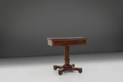 Pamono Victorian Burl Wood Folding Card Table, 19th Century Outlet