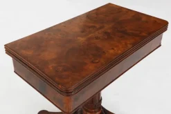 Pamono Victorian Burl Wood Folding Card Table, 19th Century Outlet