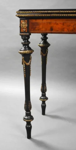 Pamono Victorian Burr Walnut Inlaid Card Table, 1860s Sale