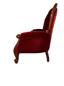 Pamono Victorian Loveseat Miniature in Red Velvet New