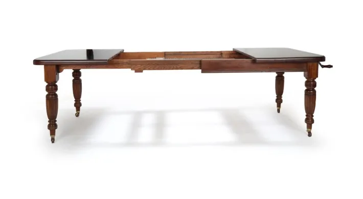 Pamono Victorian Wind Out Mahogany Extending Banquet Dining Table, England, 1910s Best