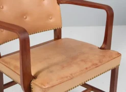 Pamono Vintage Armchair in Leather by Jacob Kjær, 1940s Clearance