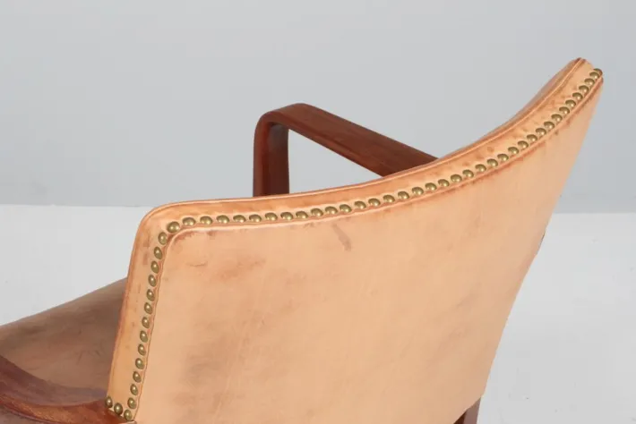 Pamono Vintage Armchair in Leather by Jacob Kjær, 1940s Clearance