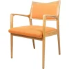 Pamono Vintage Armchair in Oak and Orange Fabric by Karl Erik Ekselius for Joc Vetlanda, 1960s Sale
