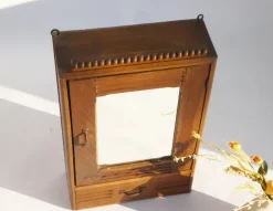 Pamono Vintage Art Deco Wooden Cabinet with Mirror, 1930s Discount