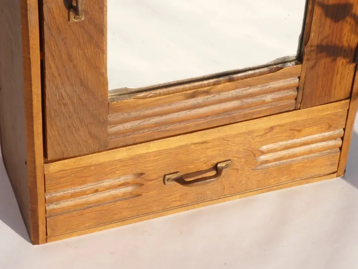 Pamono Vintage Art Deco Wooden Cabinet with Mirror, 1930s Discount