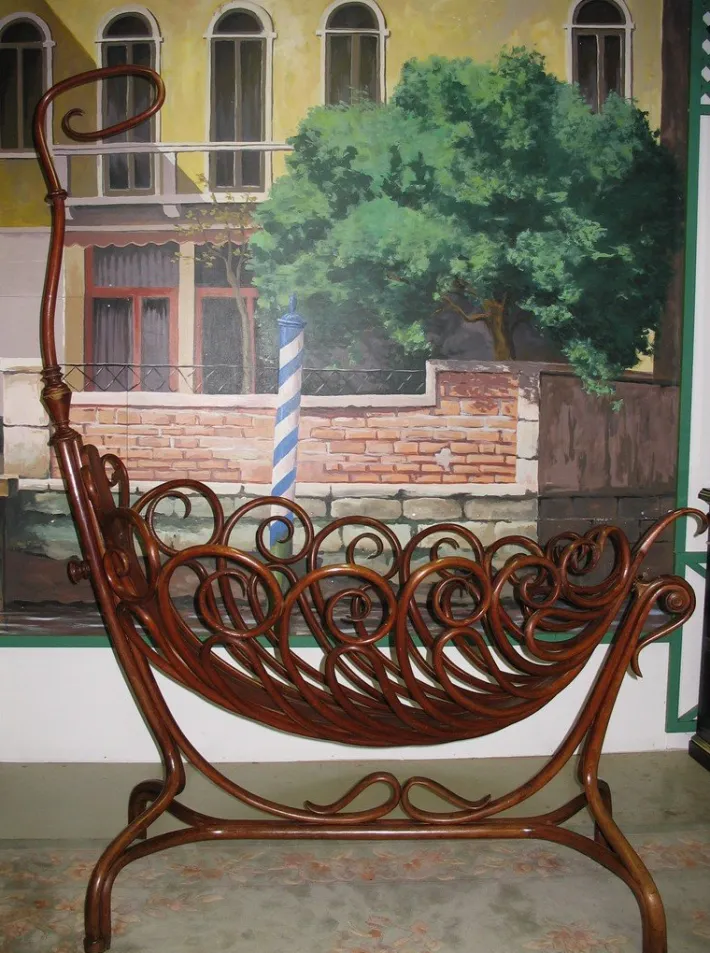 Pamono Vintage Beech Crib, 1920s Sale