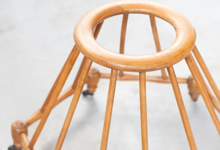 Pamono Vintage Beechwood Baby Walker, 1950s Hot