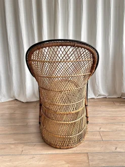 Pamono Vintage Bohemian Wicker Rattan Chaise Lounge, 1970s Online