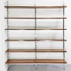 Pamono Vintage Bookcase in Steel and Walnut from Mim Roma, 1970s, Set of 2 Online