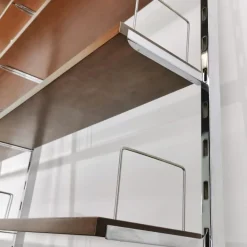 Pamono Vintage Bookcase in Steel and Walnut from Mim Roma, 1970s, Set of 2 Online