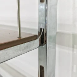 Pamono Vintage Bookcase in Steel and Walnut from Mim Roma, 1970s, Set of 2 Online