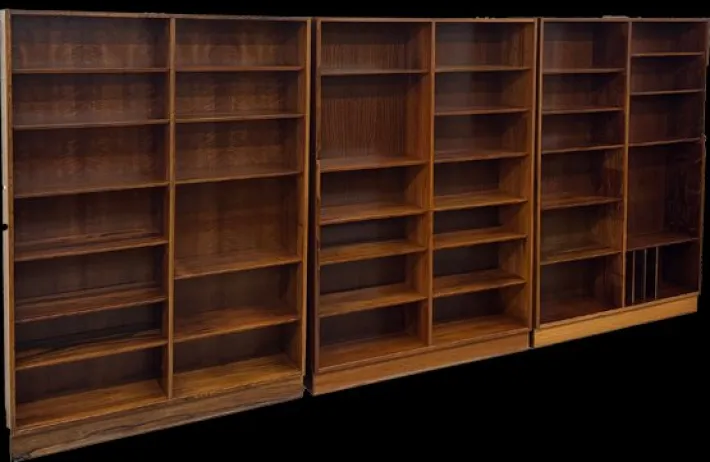 Pamono Vintage Bookcases in Rosewood by Hundevad & Co from Hundevad & Co., Set of 3 Discount