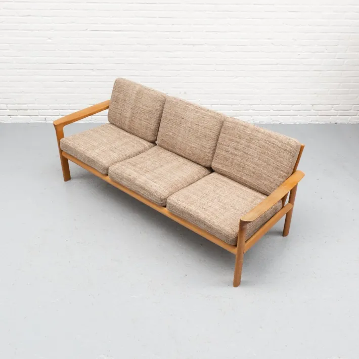 Pamono Vintage Borneo Three-Seater Sofa by Sven Ellekaer for Komfort, 1960s Sale