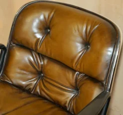 Pamono Vintage Brown Leather Office Chairs attributed to Charles for Pollock Best