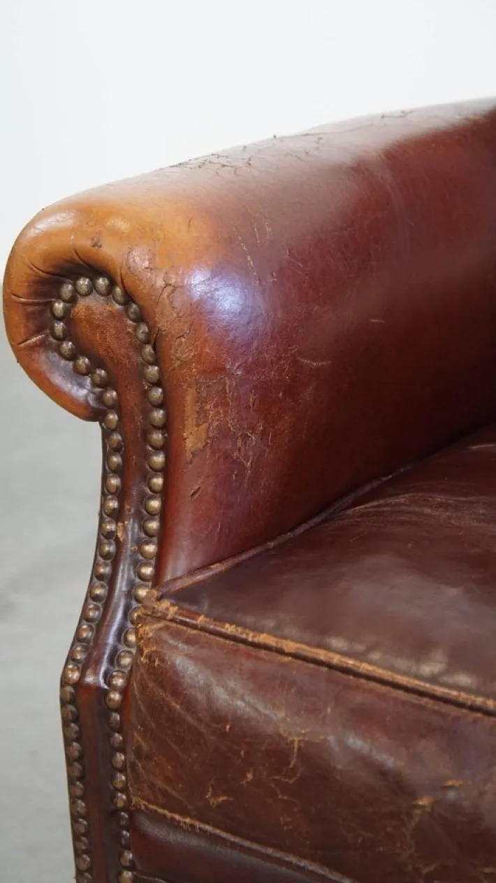 Pamono Vintage Brown Sheepskin Armchair Discount