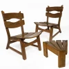 Pamono Vintage Brutalist Oak Fireplace Lounge Chairs & Side Table by Dittmann for Awa, 1960s, Set of 3 Discount