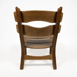 Pamono Vintage Brutalist Oak Fireplace Lounge Chairs & Side Table by Dittmann for Awa, 1960s, Set of 3 Discount