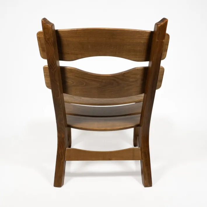 Pamono Vintage Brutalist Oak Fireplace Lounge Chairs & Side Table by Dittmann for Awa, 1960s, Set of 3 Discount