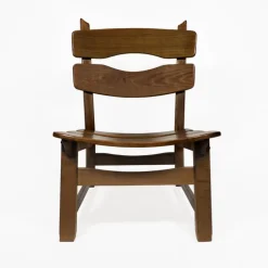 Pamono Vintage Brutalist Oak Fireplace Lounge Chairs & Side Table by Dittmann for Awa, 1960s, Set of 3 Discount