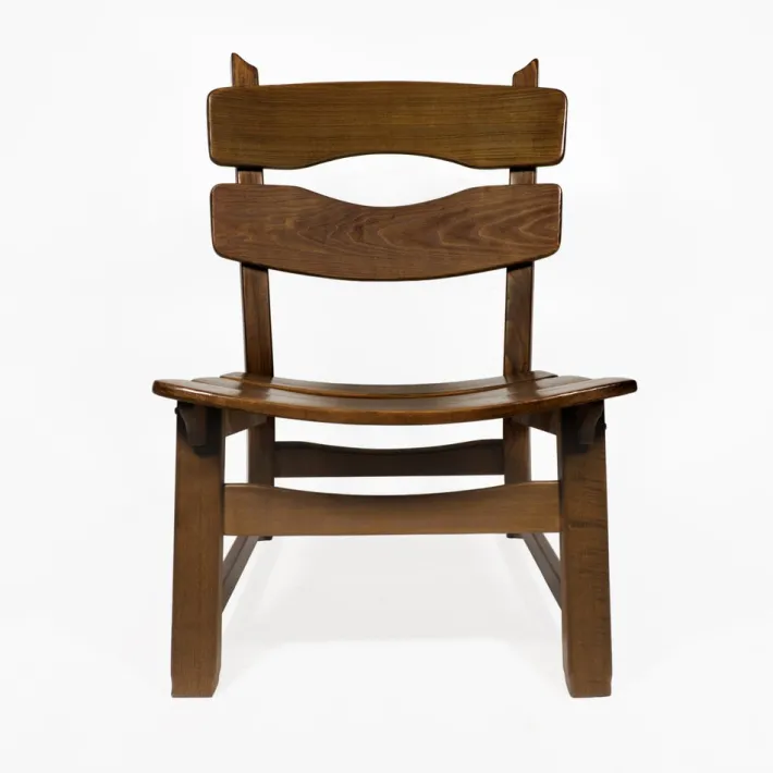 Pamono Vintage Brutalist Oak Fireplace Lounge Chairs & Side Table by Dittmann for Awa, 1960s, Set of 3 Discount