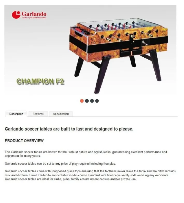 Pamono Vintage Burr Walnut Garlando Champion F2 Football / Foosball Table Order