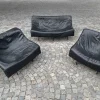 Pamono Vintage Butterfly Black Leather Sofa and Lounge Chairs by Gerard Van Den Berg for Montis, 1980s, Set of 3 Online