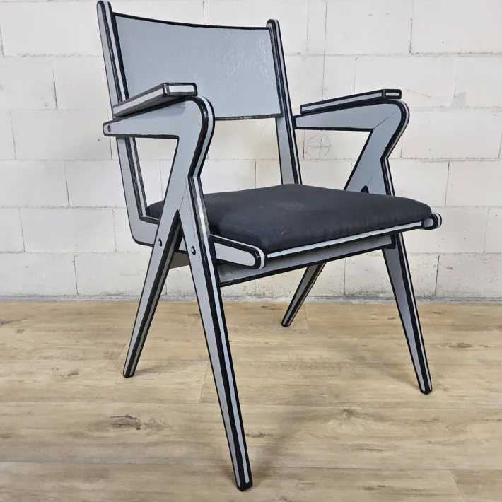 Pamono Vintage Cartoon Style Armchairs in Wood from Lavčević, Croatia, 1960s, Set of 2 Sale