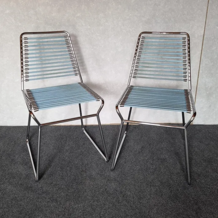 Pamono Vintage Chairs in the style of René Herbst, Set of 2 Clearance