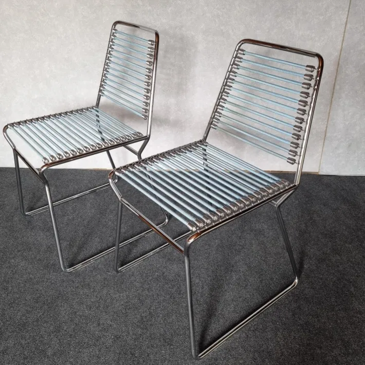 Pamono Vintage Chairs in the style of René Herbst, Set of 2 Clearance