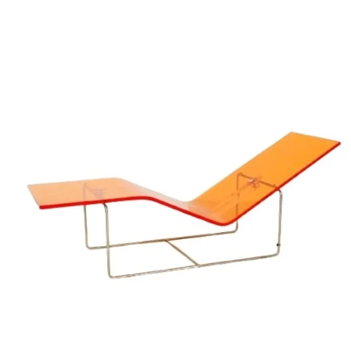 Pamono Vintage Chaise Lounge in Orange by Jean-Marie Massaud, 1990s