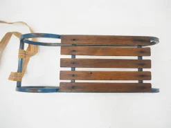 Pamono Vintage Children's Sleigh in Steel and Wood, 1920 Hot