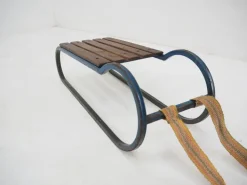 Pamono Vintage Children's Sleigh in Steel and Wood, 1920 Hot