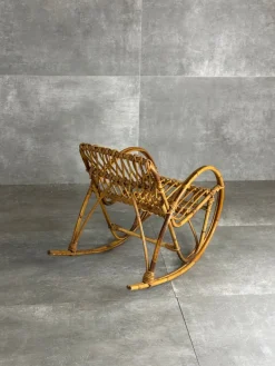 Pamono Vintage Childrens Wicker Rocking Chair, 1960s Hot